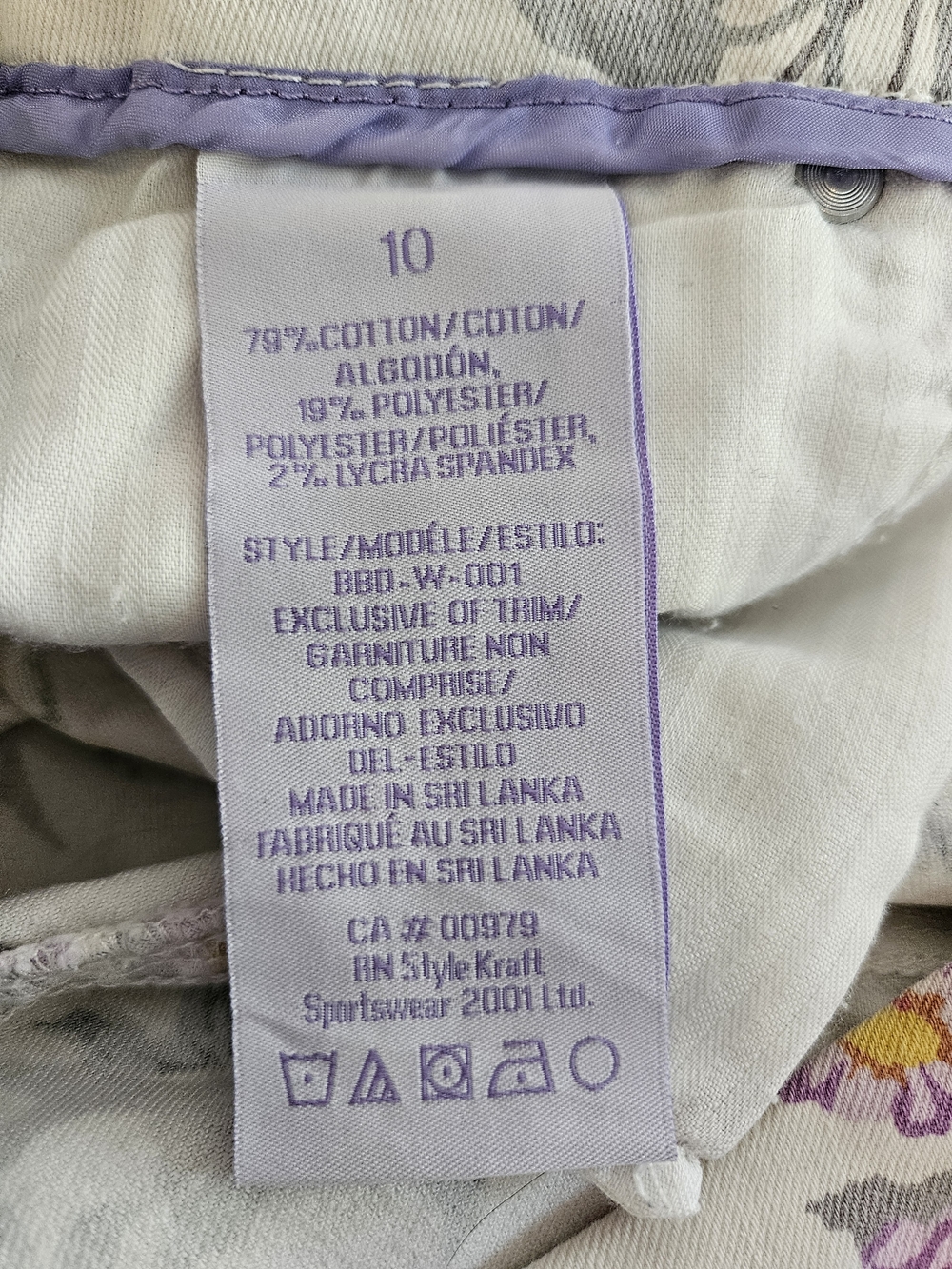 Bluberry Denim White Floral Jeans size 10 - Picture 7 of 7